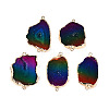 Spray Painted Natural Druzy Agate Nuggets Link/Connector Charms G-T144-66-1