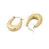 Ion Plating(IP) 304 Stainless Steel Chunky Oval Hoop Earrings for Women EJEW-P202-08G-2
