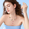 100Pcs 4 Styles Baking Paint Transparent Glass Bead Caps DGLA-TA0001-48-8