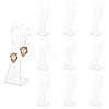 Transparent Acrylic Slant Back Earring Display Stands EDIS-WH0035-07A-1