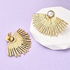 201 Stainless Steel ABS Plastic Pearl Stud Earrings EJEW-Z151-13G-08-2