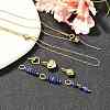 Natural Lapis Lazuli Round Heart Pendant & Necklaces & Bracelets Sets SJEW-Q002-06G-5