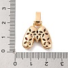 Brass Micro Pave Cubic Zirconia Pendants KK-C076-29M-G02-3