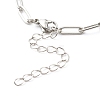 Tarnish Resistant 304 Stainless Steel Paperclip Chains Bracelet Making X-AJEW-JB01038-02-4