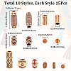 150Pcs 10 Styles Imitation Wood Acrylic Beads SACR-SC0001-54-2