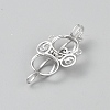 Sterling Silver Bead Cage Pendants LS-STER-WH0008-87-2