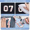  11Pcs Number 0~9 & Flat Tennis Shaped Towel Embroidery Style Cotton Iron on/Sew on Patches DIY-NB0007-60-4