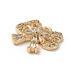 Brass Micro Pave Cubic Zirconia Pendants KK-P301-03B-G-2