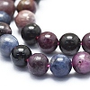 Natural Africa Red Corundum/Ruby and Sapphire Beads Strands G-D0010-01A-6mm-3