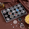 15 Slots Mini Round Plastic Jewelry Screw Top Bead Jars Sets with Velvet Inside AJEW-WH0472-42C-5