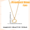 304 Stainless Steel Letter Pendant Necklaces NJEW-LP0001-53O-G-2