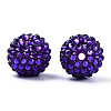 Chunky Resin Rhinestone Bubblegum Ball Beads X-RESI-S260-20mm-S14-2