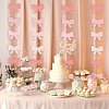 8Pcs Bowknot Decoration Paper Flag Banners AJEW-DC0003-25-5