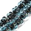 Handmade Dichroic Foil Glass Beads Strands DICH-U001-04E-1