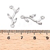 Brass Clear Cubic Zirconia Branch Links Connectors KK-S359-156P-RS-3