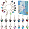Angel Resin Rhinestone Pendant Locking Stitch Markers HJEW-SC00088-1