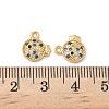 Brass Micro Pave Cubic Zirconia Charms X1-KK-C099-01A-G-3