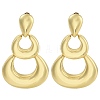 Brass Oval Stud Earrings EJEW-K293-03G-1