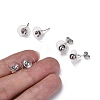 Brass Bullet Clutch Bullet Clutch Earring Backs with Pad KK-C3213-S-3