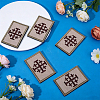 4Pcs Rectangle Polyester Jerusalem Cross Embroidered Patch AJEW-HY0003-65A-4