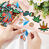 36Pcs 6 Style Polyester Fabrics Computerized Embroidery Cloth Sew on Patches PATC-FG0001-05-3