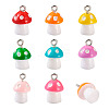 Kissitty 64 Pcs 8 Colors Plastic Pendants KY-KS0001-03-10