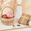 3Skeins Polyester Leaf Jacquard Ribbons SRIB-CY0001-20B-4
