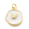 Ocean Theme Brass Enamel Pendants KK-Q029-01D-G-1