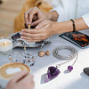 4Pcs 4 Styles Natural Blue Spot Jasper & Rose Quartz & Amethyst & Quartz Crystal  Dowsing Pendulums NJEW-ME0001-20-5