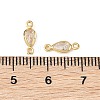 SHEGRACE Brass Pave Clear Cubic Zirconia Teardrop Connector Charms XGRQ2O545-449G-3