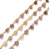 Natural Amethyst Beaded Chains CHC-B020-01G-10-1