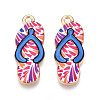 Alloy Enamel Pendants ENAM-T022-39KCG-07-1