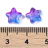 Transparent Spray Painted Frosted Glass Beads X2-GLAA-NH0003-01F-3