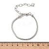 Brass Snake Chain Bracelets for Women BJEW-H639-08P-5