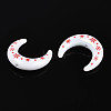 Christmas UV Plating Printed Opaque Acrylic Beads MACR-N018-07A-3
