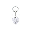 Tree of Life Wire Wrapped Heart Natural Quartz Crystal Pendant Keychain FIND-PW0017-03A-1