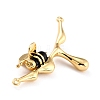 Brass Enamel Links Connectors KK-P204-04G-3