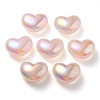 UV Plating Rainbow Iridescent Imitation Jelly Acrylic Beads X-OACR-C007-08B-1