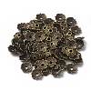 4-Petal Tibetan Style Alloy Flower Bead Caps LS-TIBE-S222-AB-NR-1