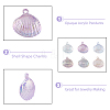 84Pcs 6 Colors UV Plating Opaque Acrylic Pendants PACR-DC0001-02-5