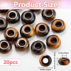 20Pcs Natural Tiger Eye European Beads G-SP0001-01B-02-2