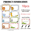 Flower PVC Waterproof Blank Label Stickers STIC-WH0023-006-2