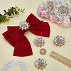 6Pcs Alloy & Glass Cabochons FIND-FG0004-60B-4