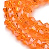 Transparent Electroplate Glass Beads Strands GLAA-F029-3mm-C11-3