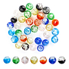 SUPERFINDINGS 35Pcs 7 Colors Handmade Luminous Transparent Lampwork Beads Strands LAMP-FH0001-13-1