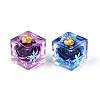 Transparent Inner Flower Resin Pendants RESI-T059-16-2