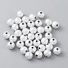 Opaque Acrylic Beads SACR-WH0008-016B-02-1