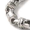 Non-Tarnish 304 Stainless Steel Chunk Wheat Chain Bracelets for Women Men BJEW-Q341-08P-3