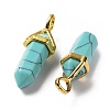 Synthetic Turquoise Pointed Pendants G-K329-08G-3