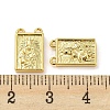 Rack Plating Brass Rectangle Charms with 2 Loops KK-Q804-28G-3